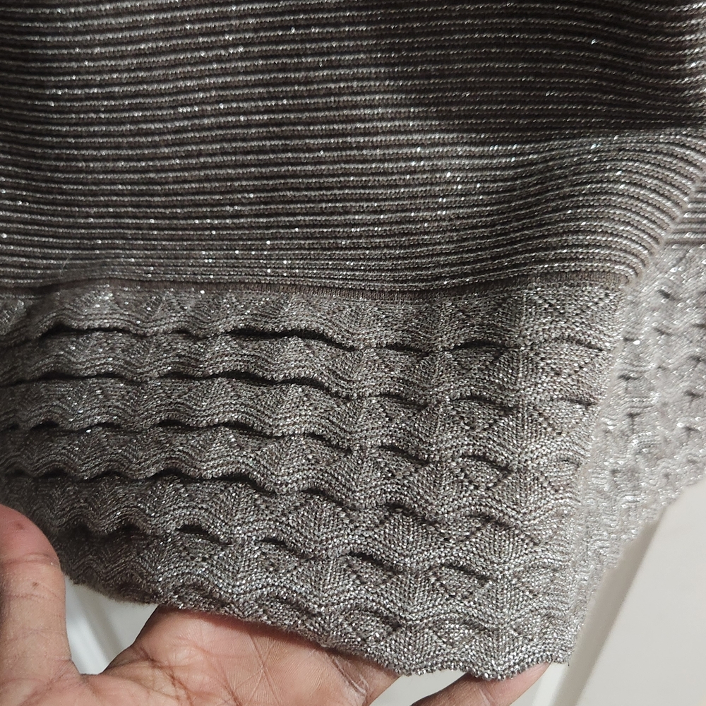 Moda International Gray Ribbed Midi Dress - Picture 3 of 4